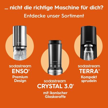 Сифон для води SodaStream Duo Family Pack: з CO2-циліндром, 2 скляними та 2 пластиковими пляшками по 1л (придатні для ПММ), білий, висота 44 см