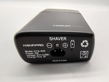 Електробритва HIENA PRO для чоловіків, бездротова, Zero Gap, акумуляторна, дорожній набір, чорне-золото