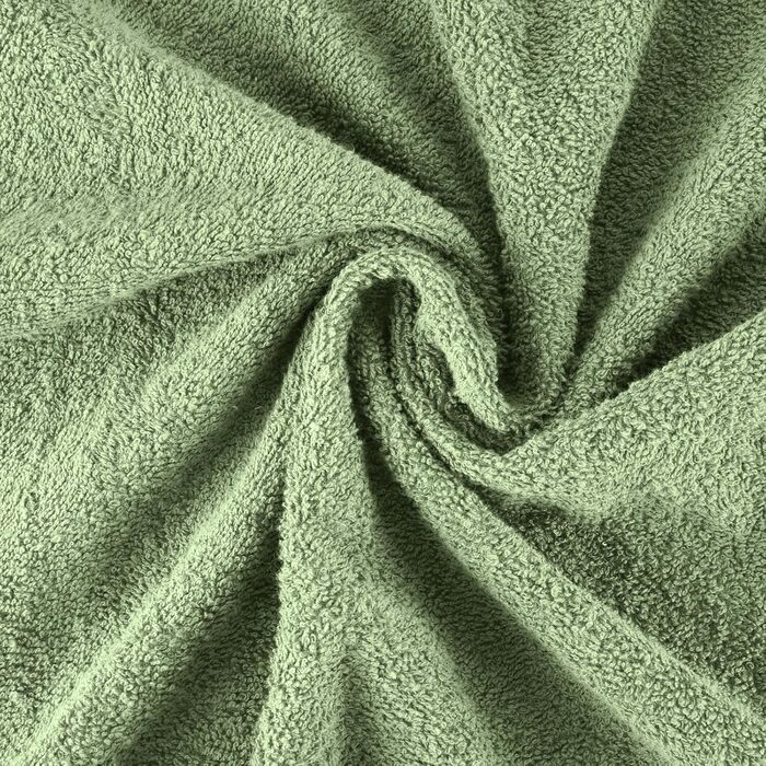 Набір рушників SweetNeedle, шавлієво-зелені – 2 банних, 2 для рук, 2 для обличчя, 100% бавовна, висока поглинання, для ванної та душу (6 шт)