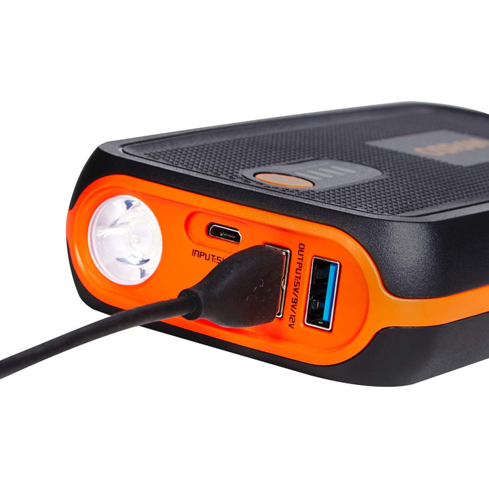 Osram BATTERYstart 400: Літієвий пусковий пристрій 2000A 12V з Powerbank, для бензинових та дизельних двигунів до 8L/4L, 16800mAh