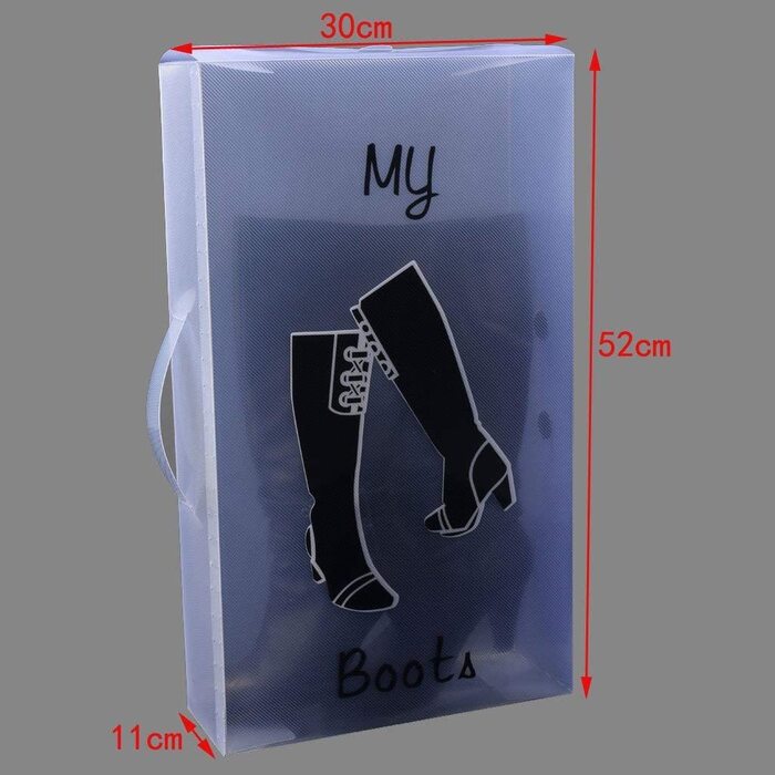 Коробка для зберігання взуття Loywe 52x30x11 см, для чобіт, прозора