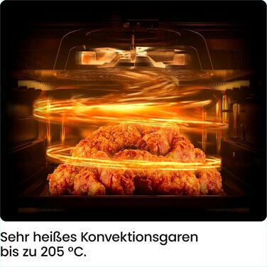 Фритюрниця Chefman 2L з гарячим повітрям - компактна, з антипригарним покриттям, для швидких та простих страв, з цифровим таймером та нагадуванням про струшування - сіра