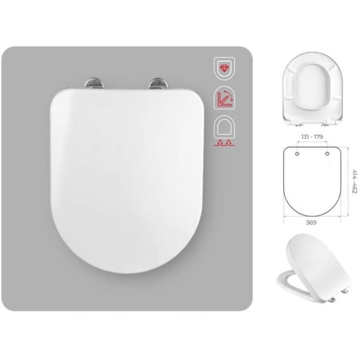 Сидіння для унітазу Villeroy & Boch Omnia Architectura, біле, SoftClose, для чаші 48 см