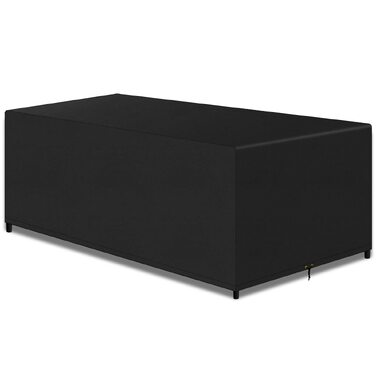 Чохол для садових меблів Rattan Würfel, 420D, водонепроникний, анти-UV, чорний 125x125x71 см (270x180x90 см)