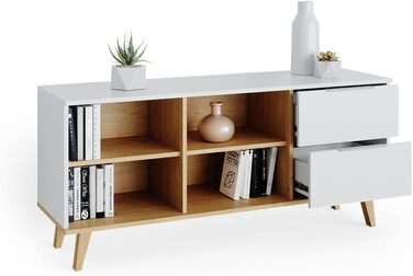 Комод Vicco Nautica білий/сонома, 134x61 см, 2 шухляди