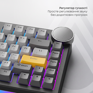 Бездротова механічна клавіатура Ajazz AK820 V2 Coconut Flake Switch (AK820-V2-CF-PWB)