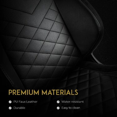 Ігрове крісло noblechairs Epic чорне, ергономічне, з підголівником і поперековою підтримкою, PU-шкіра, для користувачів до 120 кг і 185 см