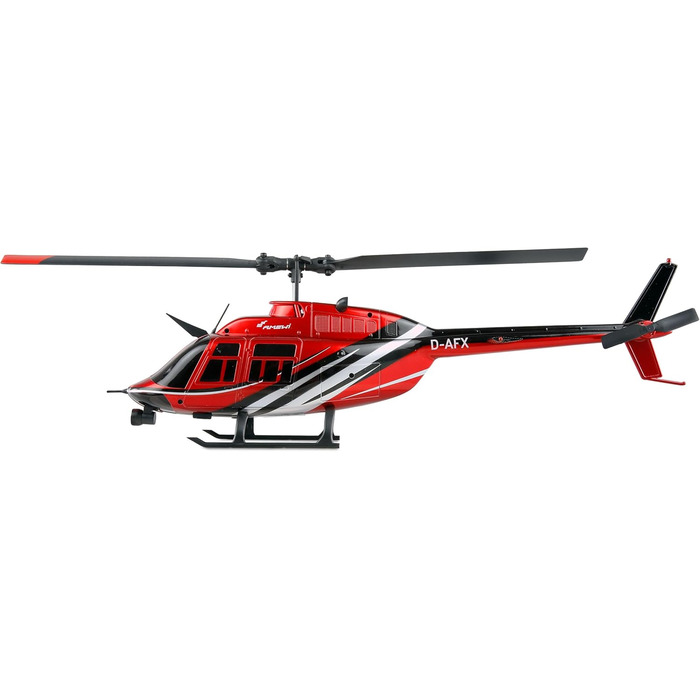 Радіокерований гелікоптер Amewi Bell 206 Jet Ranger CP 6-канальний RTF, масштаб 1:33, червоно-чорний