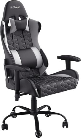 Ігрове крісло Trust Gaming GXT 708W Resto, біле, 360° обертання, знімні подушки, регульована висота, офісне крісло для комп'ютера