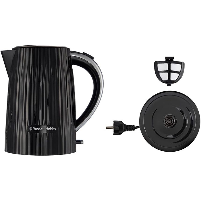 Електричний чайник Russell Hobbs Eden 1.7л 2400W, колір малиновий (Himbeere), нержавіюча сталь, з фільтром від накипу та індикатором рівня води, модель 27362-70