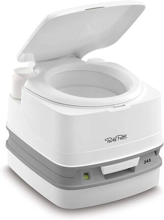 Портативна туалет Thetford Qube, біло-сіра, 330x383x427 мм (Porta Potti 345, Single)