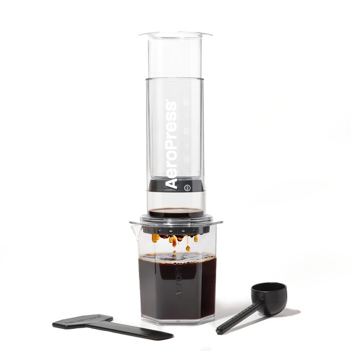 AeroPress Clear XL: Прес для кави, френч-прес та еспресо-машина 2-в-1, прозорий XL, портативний для подорожей та кемпінгу