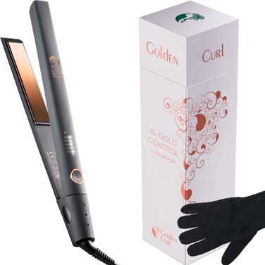Плойка-випрямляч для волосся Golden Curl з іонною технологією, 5 років гарантії, стайлер для локонів і випрямлення, аксесуари, рожеве золото