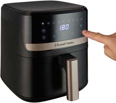 Аерофритюрниця Russell Hobbs SatisFry 4,3 л, 9 програм, Rapid AirFryer, без масла, сенсорне керування, компактна, гриль, випікання, до 200°C, модель 27610-56