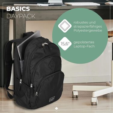 Рюкзак для ручної поклажі Travelite BASICS, 45 см, 22 л, міський рюкзак для подорожей (чорний)