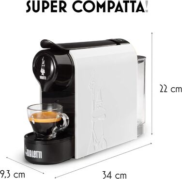 Кавомашина Bialetti Gioia, 1200 Вт, білий колір