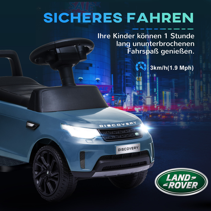 AIYAPLAY Land Rover Дитячий електромобіль 2 в 1 6V дитячий автомобіль з режимом ковзання, музика, клаксон, електромобіль, автомобіль для поїздки, автомобіль з фарою, 3 км/год, для дітей 1,5-5 років, світло-блакитний