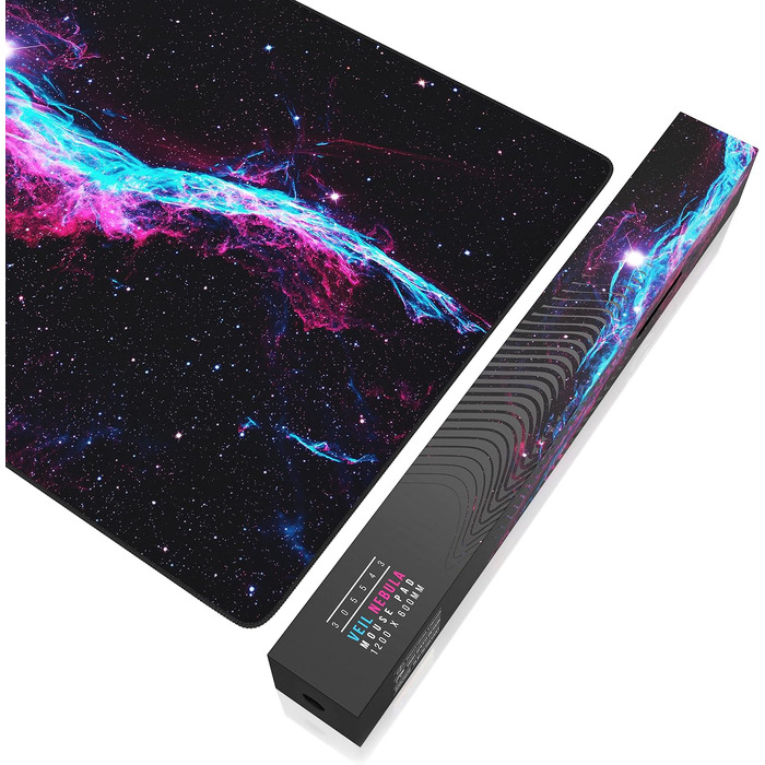 Ігровий килимок для миші Titanwolf XXXL (1200x600 мм) з принтом Veil Nebula — великий килимок на стіл для геймерської миші та клавіатури