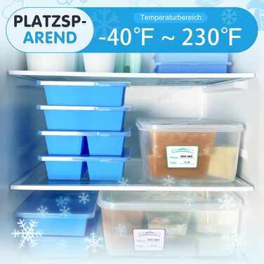 Контейнер для морозива Walfos® 1.5л, 2 шт. + Форми для льоду (4 шт.) - багаторазовий, силіконовий кришка, для домашнього морозива та йогурту