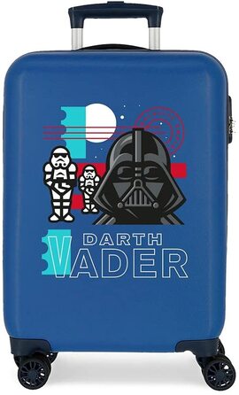 Дорожня валіза Star Wars Galactic Empire, синя, 38x55x20 см, жорсткий ABS корпус, боковий кодовий замок, 34 л, 2 кг, 4 подвійні колеса, ручна поклажа
