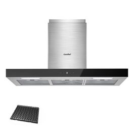 Витяжка кухонна COMFEE' CH60J72ET6A3B 60 см, T-подібна, чорна, продуктивність 650 м³/год, сенсорне керування та керування жестами, LED-підсвітка, клас енергоефективності A+++
