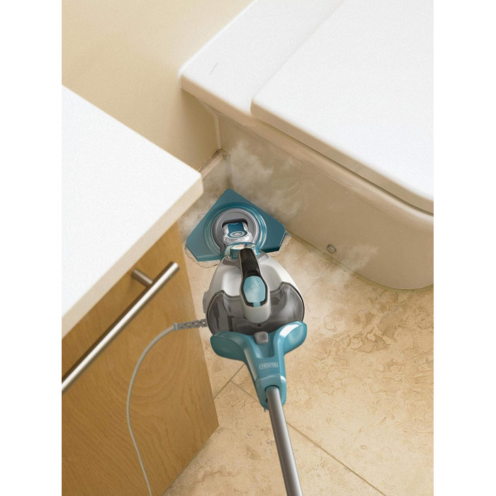 Парова швабра BLACK+DECKER BHSM168DSM-QS 2-в-1, 1600 Вт, Delta-головка, рукавиця SteaMitt, AutoSelect, набір насадок, екологічна ефективна прибирання