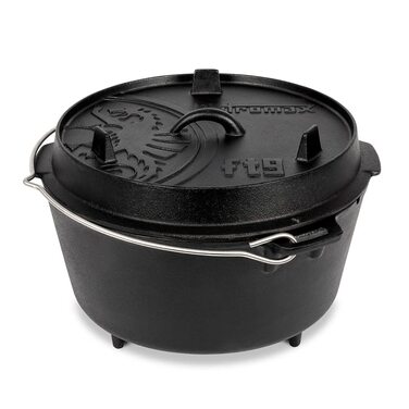 Чавунний казан Petromax Feuertopf (Dutch Oven) з ніжками для готування та випікання на відкритому вогні