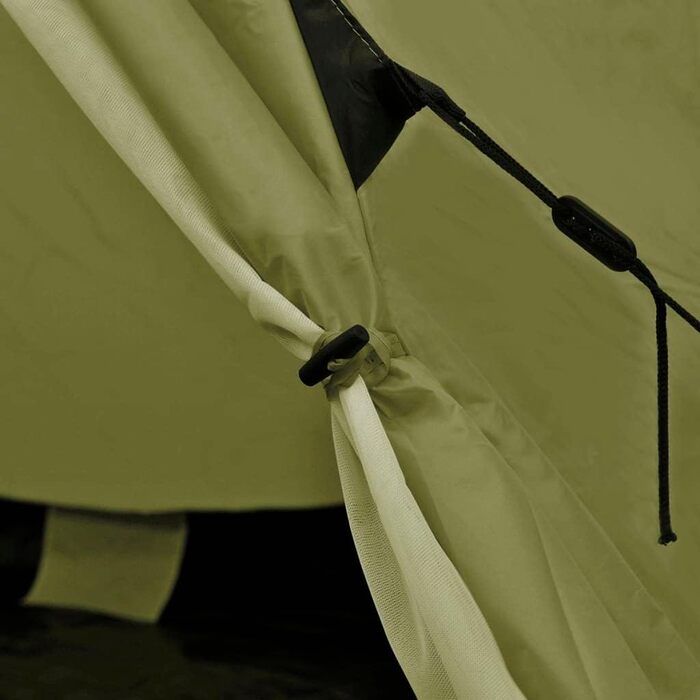 Намет індіанський (вігвам) на 4 особи, зелений, сімейний намет для кемпінгу vidaXL