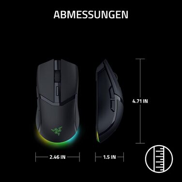 Ігрова миша Razer Cobra HyperSpeed: легка дротова миша з Chroma RGB, оптичними перемикачами 3-го покоління, вагою 57 г, чорна