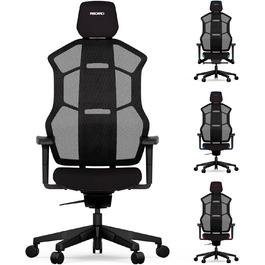 Ігрове крісло RECARO AER Essential, ергономічне, преміум-піна, офісне, регульоване, до 150 кг, чорне