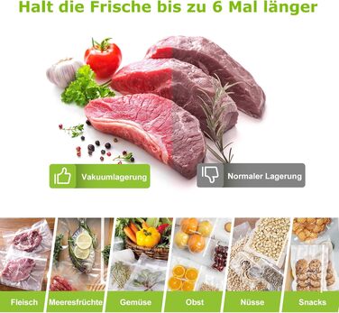 Рулони для вакуумного пакування Bonsenkitchen 28x600 см (2 шт) - Професійні пакети для вакууматора, харчові, BPA-free, для Sous Vide