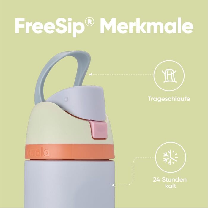Термопляшка Owala FreeSip зі сталі зі вбудованою трубочкою, BPA-free, 710 мл, колір Beach House — для спорту, фітнесу та подорожей