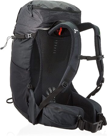 Туристичний рюкзак VAUDE Brenta 36+6 л, водонепроникний, з дощовиком, для жінок і чоловіків, зручний трекінговий рюкзак з органайзером, чорний