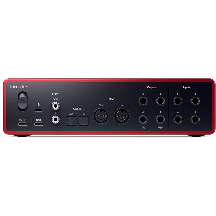 Focusrite Scarlett 4i4 4-го покоління USB Аудіоінтерфейс для гітаристів, вокалістів та музикантів (16 входів/16 виходів) - HiFi студійна якість