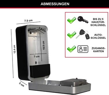 Ключниця Master Lock з кодовим замком для настінного монтажу, середнього розміру, вологозахищена для зовнішнього використання (комплект з кріпленням)