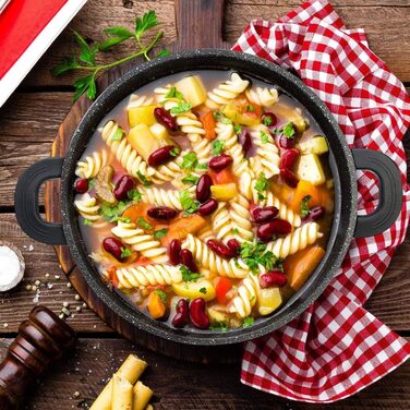 Cheffinger Каструля-сковорода Ø24 см з литого алюмінію, чорна, для супу та тушкування