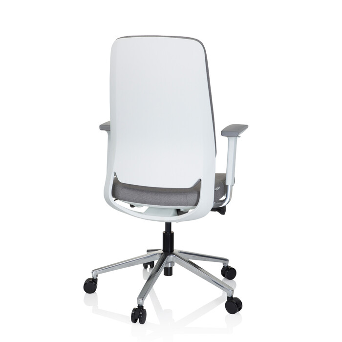 Офісне крісло / поворотне крісло CHIARO T4 WHITE тканина сіра hjh OFFICE