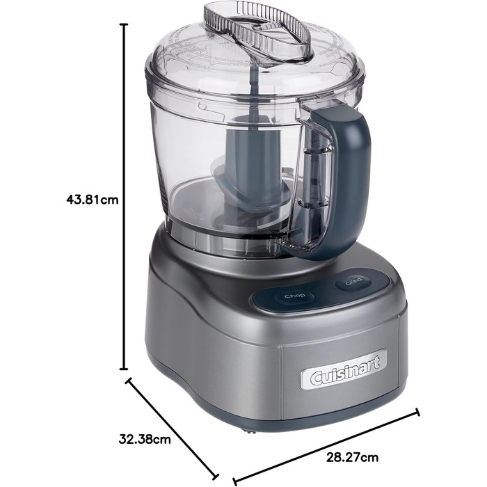 Подрібнювач Cuisinart Elemental ECH-4SV, 4 чашки, колір gunmetal