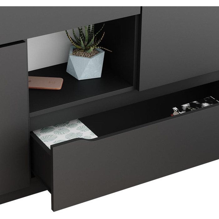 Комод Vicco Ruben антрацитовий 120x84 см, 2 шухляди