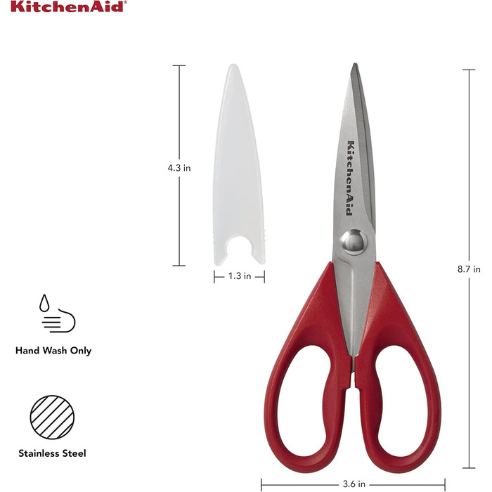 Ножиці кухонні універсальні KitchenAid червоно-чорні, для кухні