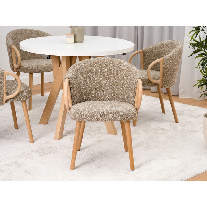 Стілець Mebel-Partner, тканина, бежевий, 1 шт.