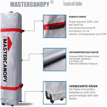 Павільйон садовий MasterCanopy 3x3 м, швидкозбірний, водостійкий, UPF50+, з сумкою та мішками, темно-зелений