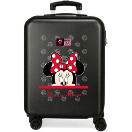 Дитяча валіза Disney My Pretty Bow, чорна, 38x55x20 см, 34 л, ABS-пластик, 4 подвійні колеса, кодовий замок, ручна поклажа