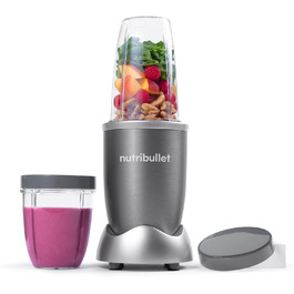 Електричний блендер-міксер Nutribullet Original 600 Вт, сірий, з чашами 700 мл та 500 мл, для смузі та подрібнення, модель NB606DG