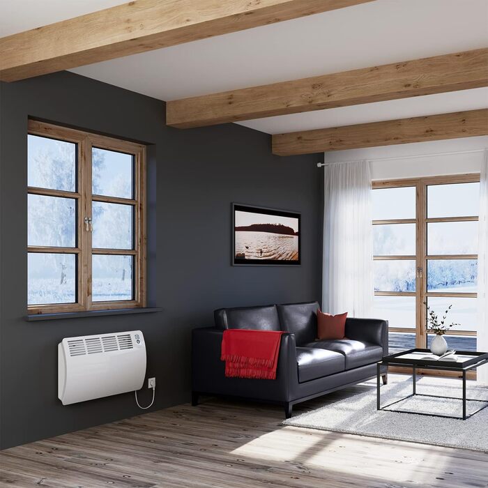 Електричний конвектор AEG WKL 1500 Comfort, 1500 Вт, енергоощадний, для 20 м², алюмінієва панель, VDE, LCD-дисплей, тижневий таймер, 120-хв. таймер, безшумний режим
