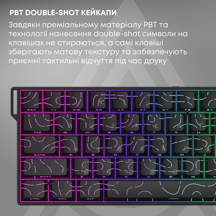 Ігрова магнітна клавіатура Ajazz AK680 V2 Ice Island Magnetic Switch (AK680-V2-I-S-W)