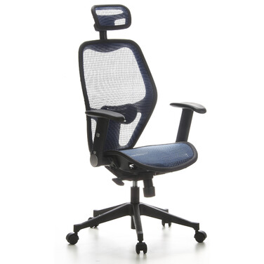 Офісне крісло / Крісло керівника AIR-PORT Mesh Blue hjh ОФІС