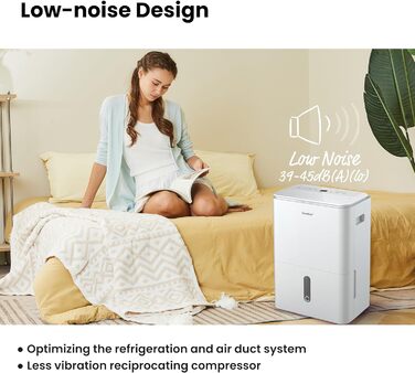 Осушувач повітря COMFEE Easy Dry 16 л/день з іонізатором, 4 режими, резервуар 3 л, для кімнат до 32 м², функція сушки білизни, підключення зволожувача, swing-функція