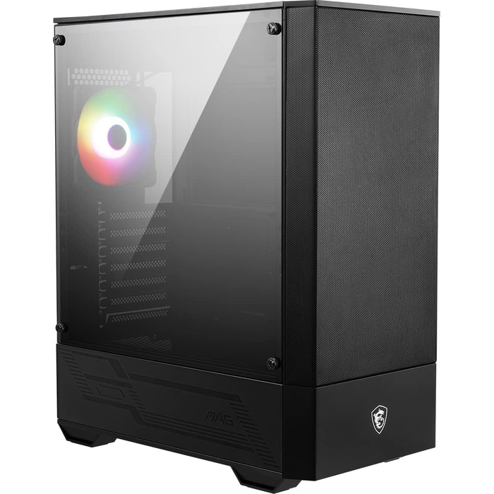 Корпус MSI MAG Forge 110R Mid-Tower ATX, чорний, з RGB підсвічуванням, 2x USB 3.0, 1x 120мм A-RGB вентилятор