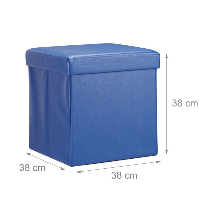 Relaxdays Складний табурет з штучної шкіри